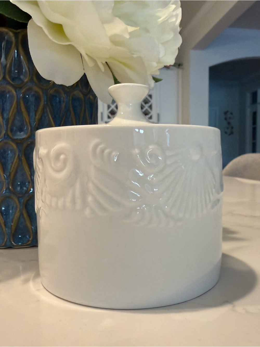Pfaltzgraff Retired Lido Beach Seashell sugar bowl with lid